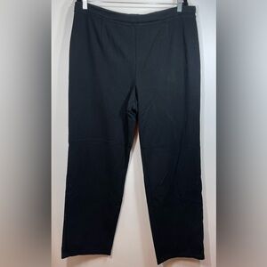 Eileen Fisher Woman Black Stretch Pull on Slim Fit Crepe Pants Size 1X Lagenlook